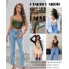 imageAvidlove Lace Bralette for Women V Neck Bustier Corset Tops with Underwired Racerback Adjustable Strap Crop TopGreen