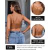 imageAvidlove Lace Bralette for Women V Neck Bustier Corset Tops with Underwired Racerback Adjustable Strap Crop TopKhaki