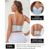 imageAvidlove Lace Bralette for Women V Neck Bustier Corset Tops with Underwired Racerback Adjustable Strap Crop TopLight Blue