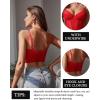 imageAvidlove Lace Bralette for Women V Neck Bustier Corset Tops with Underwired Racerback Adjustable Strap Crop TopRed