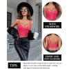 imageAvidlove Lace Bralette for Women V Neck Bustier Corset Tops with Underwired Racerback Adjustable Strap Crop TopRose Red