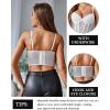 imageAvidlove Lace Bralette for Women V Neck Bustier Corset Tops with Underwired Racerback Adjustable Strap Crop TopWhite
