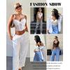imageAvidlove Lace Bralette for Women V Neck Bustier Corset Tops with Underwired Racerback Adjustable Strap Crop TopWhite