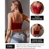 imageAvidlove Lace Bralette for Women V Neck Bustier Corset Tops with Underwired Racerback Adjustable Strap Crop TopWine Red