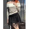 imageAvidlove Lace Mini Skirts for Women Flowy Skirt Y2k Layered Asymmetrical Short SkirtBlack