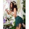 imageAvidlove Lace Mini Skirts for Women Flowy Skirt Y2k Layered Asymmetrical Short SkirtLake Green