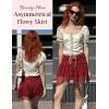 imageAvidlove Lace Mini Skirts for Women Flowy Skirt Y2k Layered Asymmetrical Short SkirtRed