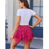 imageAvidlove Lace Mini Skirts for Women Flowy Skirt Y2k Layered Asymmetrical Short SkirtRose Red
