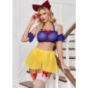 imageAvidlove Lingerie Set for Women Sexy Cosplay Lingerie Roleplay Costumes Mini Skirt Set with Garter Belt 5packSnow White