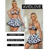 imageAvidlove Lingerie Set for Women with Underwire Two Piece Lingerie Sets Sexy Outfit Lingerie Set with Lace Mini Pleated SkirtCow Print