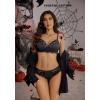 imageAvidlove Lingerie Sets for Women Sexy Underwire Bra and Pany Set Floral Lace 2 Pieces Underwear Satin Lingerie OutfitBlack