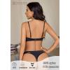 imageAvidlove Lingerie Sets for Women Sexy Underwire Bra and Pany Set Floral Lace 2 Pieces Underwear Satin Lingerie OutfitBlack