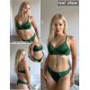 imageAvidlove Lingerie Sets for Women Sexy Underwire Bra and Pany Set Floral Lace 2 Pieces Underwear Satin Lingerie OutfitGreen