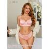 imageAvidlove Lingerie Sets for Women Sexy Underwire Bra and Pany Set Floral Lace 2 Pieces Underwear Satin Lingerie OutfitPink