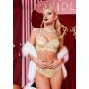 imageAvidlove Lingerie Sets for Women Sexy Underwire Bra and Pany Set Floral Lace 2 Pieces Underwear Satin Lingerie OutfitWheat