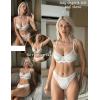 imageAvidlove Lingerie Sets for Women Sexy Underwire Bra and Pany Set Floral Lace 2 Pieces Underwear Satin Lingerie OutfitWhite