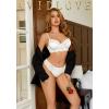 imageAvidlove Lingerie Sets for Women Sexy Underwire Bra and Pany Set Floral Lace 2 Pieces Underwear Satin Lingerie OutfitWhite