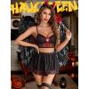 imageAvidlove Lingerie set for Women Sexy Cosplay Lingerie Set Contrast Mesh Maid Costume Set3packBlack