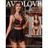 imageAvidlove Lingerie set for Women Sexy Cosplay Lingerie Set Contrast Mesh Maid Costume Set3packBlack