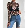 imageAvidlove Mesh Top for Women Long Sleeve See Through Shirt Mock Neck Sheer Blouse XSXXLBf298