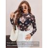 imageAvidlove Mesh Top for Women Long Sleeve See Through Shirt Mock Neck Sheer Blouse XSXXLBf298