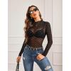 imageAvidlove Mesh Top for Women Long Sleeve See Through Shirt Mock Neck Sheer Blouse XSXXLPat3