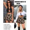 imageAvidlove Mini Skirt for Women Pleated Drawstring High Waist Skater Skirt Sexy Lingerie Skirts SXXLBrown Plaid