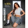 imageAvidlove Mini Skirt for Women Pleated Drawstring High Waist Skater Skirt Sexy Lingerie Skirts SXXLGray Plaid