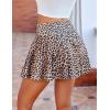 imageAvidlove Mini Skirt for Women Pleated Drawstring High Waist Skater Skirt Sexy Lingerie Skirts SXXLLeopard