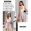 imageAvidlove Mini Skirt for Women Pleated Drawstring High Waist Skater Skirt Sexy Lingerie Skirts SXXLPink Plaid