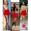imageAvidlove Mini Skirt for Women Pleated Drawstring High Waist Skater Skirt Sexy Lingerie Skirts SXXLRed