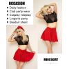 imageAvidlove Mini Skirt for Women Pleated Drawstring High Waist Skater Skirt Sexy Lingerie Skirts SXXLRed
