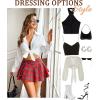 imageAvidlove Mini Skirt for Women Pleated Drawstring High Waist Skater Skirt Sexy Lingerie Skirts SXXLRed Plaid