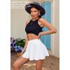 imageAvidlove Mini Skirt for Women Pleated Drawstring High Waist Skater Skirt Sexy Lingerie Skirts SXXLWhite