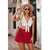 imageAvidlove Mini Skirt for Women Pleated Drawstring High Waist Skater Skirt Sexy Lingerie Skirts SXXLWine Red