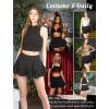 imageAvidlove Mini Skirt for Women Sexy Pleated Skirts High Waist Skater Skirt Ruffle Lingerie SkirtsBlack