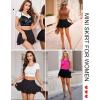 imageAvidlove Mini Skirt for Women Sexy Pleated Skirts High Waist Skater Skirt Ruffle Lingerie SkirtsBlack