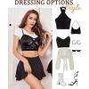 imageAvidlove Mini Skirt for Women Sexy Pleated Skirts High Waist Skater Skirt Ruffle Lingerie SkirtsBlack