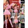 imageAvidlove Mini Skirt for Women Sexy Pleated Skirts High Waist Skater Skirt Ruffle Lingerie SkirtsPink