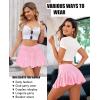 imageAvidlove Mini Skirt for Women Sexy Pleated Skirts High Waist Skater Skirt Ruffle Lingerie SkirtsPink