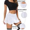 imageAvidlove Mini Skirt for Women Sexy Pleated Skirts High Waist Skater Skirt Ruffle Lingerie SkirtsWhite