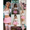 imageAvidlove Pleated Skirts for Women Y2k Mini Skirt Casual Short Skirts Micro Skirt XS4XLA Pink