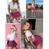 imageAvidlove Pleated Skirts for Women Y2k Mini Skirt Casual Short Skirts Micro Skirt XS4XLPurple Pink Plaid