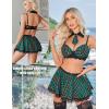 imageAvidlove Sexy Lingerie for Women Naughty School Girl Outfit Role Playing Lingerie Set Exotic CostumesGreen