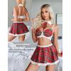 imageAvidlove Sexy Lingerie for Women Naughty School Girl Outfit Role Playing Lingerie Set Exotic CostumesRed