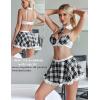 imageAvidlove Sexy Lingerie for Women Naughty School Girl Outfit Role Playing Lingerie Set Exotic CostumesWhite