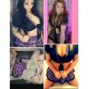 imageAvidlove Sexy Plus Size Lingerie Set for Women Sexy School Girl Halloween Costumes Cosplay Lingerie with Mini SkirtPurple