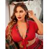 imageAvidlove Sexy Plus Size Lingerie Set for Women Sexy School Girl Halloween Costumes Cosplay Lingerie with Mini SkirtRed