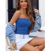 imageAvidlove Tube Tops for Women Lace Trim Ribbed Strapless Crop Tops Ruched Y2k Bandeau Going Out TopBlue