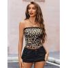 imageAvidlove Tube Tops for Women Lace Trim Ribbed Strapless Crop Tops Ruched Y2k Bandeau Going Out TopLeopard